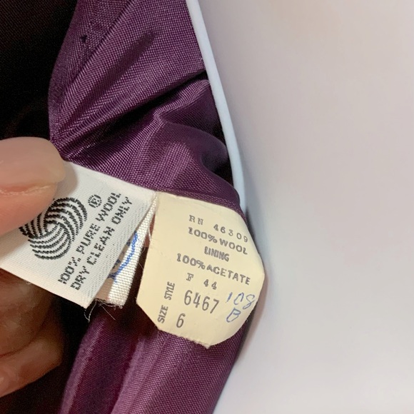 Intuitions Women’s Purple Wool Jacket - Picture 4 of 5